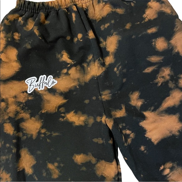 SOLD. Buffalo reverse tie dye bleached sweatpants - Picture 4 of 6